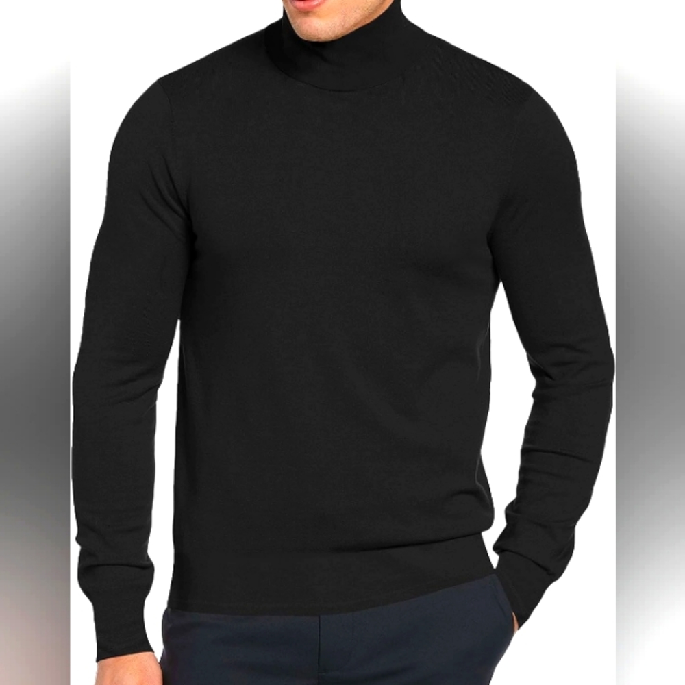 URBAN BUCK Turtleneck Cotton Casual Long Sleeve Tops Size S
